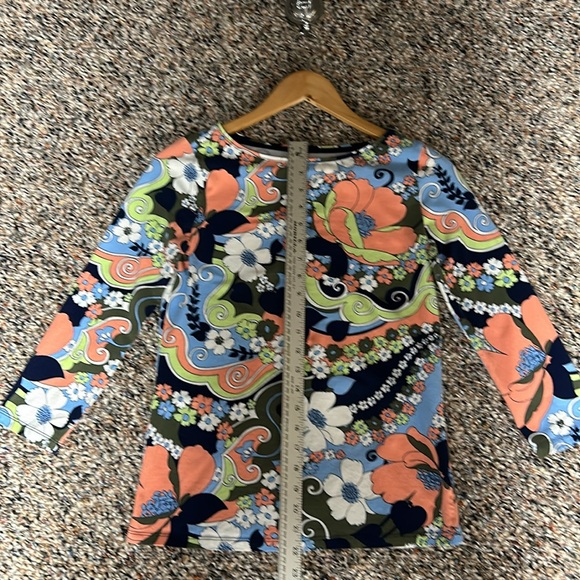 Talbots 3/4 Sleeve Bateau Neckline Tee Shirt - Size XS - Picture 9 of 13